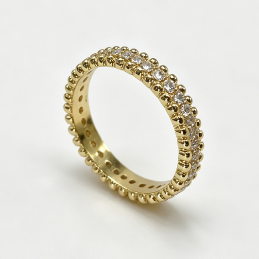Renata round-cut moissanite ring on hand — AUMIRE JEWEL