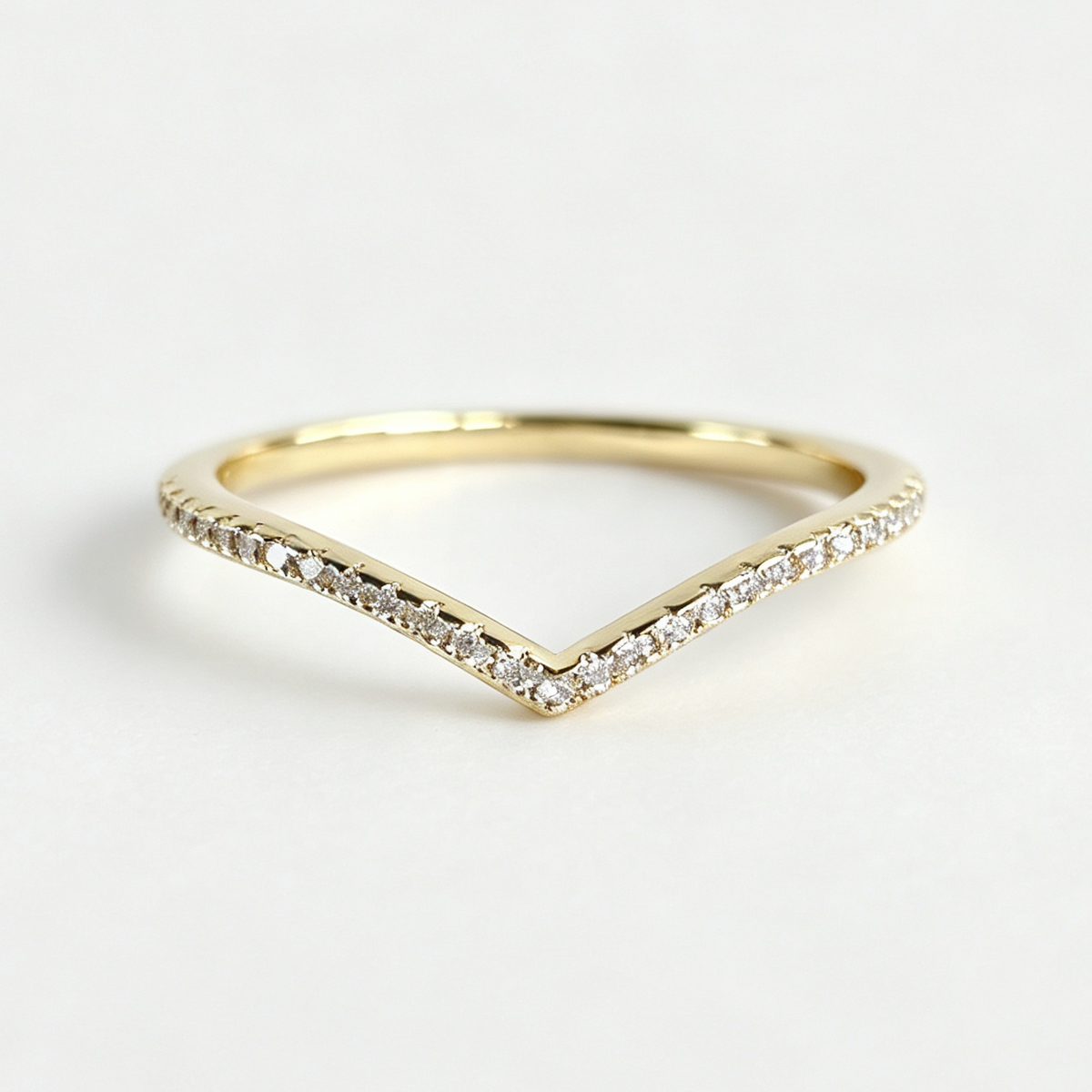 Veda round-cut moissanite ring on hand — AUMIRE JEWEL